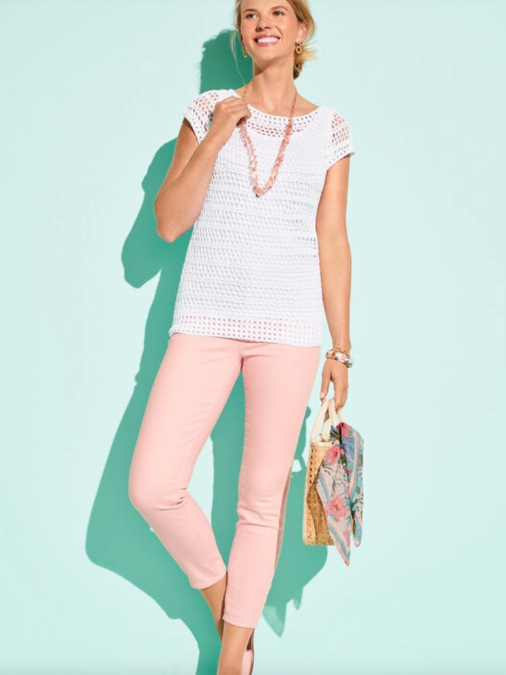 Talbots Jegging Crop, light pink, 14